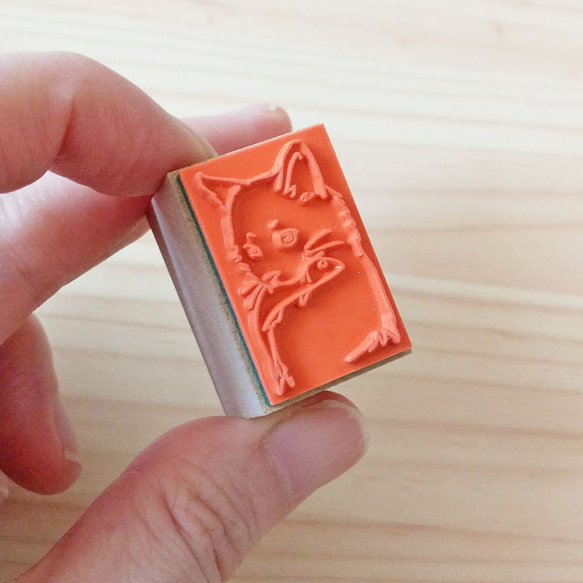お魚くわえた猫ハンコ 3枚目の画像