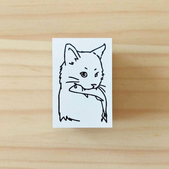 お魚くわえた猫ハンコ 1枚目の画像