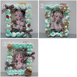 トレカケース ホイップデコ チョコミント ミントグリーン リボン