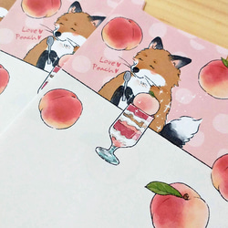 きつねのスマリくん　ご当地メモ紙　福島もも 3枚目の画像