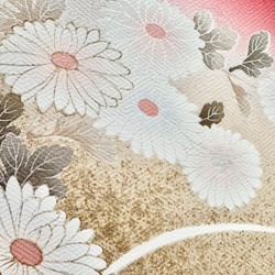着物のファブリックパネル　秋の野に金色の菊花　30×30cm インテリア　着物　ギフト　七五三　正月　秋　花 7枚目の画像