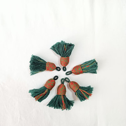 【2個】マルチカラー　タッセルチャーム フリンジ　タッセル　カン付き　アクセサリパーツ 手芸用品　ハンドメイド　DIY 12枚目の画像