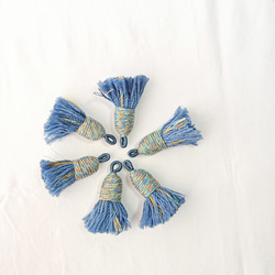 【2個】マルチカラー　タッセルチャーム フリンジ　タッセル　カン付き　アクセサリパーツ 手芸用品　ハンドメイド　DIY 10枚目の画像