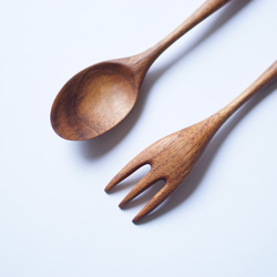 小木匙叉套裝（胡桃木） 第3張的照片