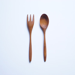 小木匙叉套裝（胡桃木） 第1張的照片