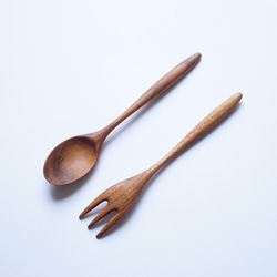 小木匙叉套裝（胡桃木） 第2張的照片