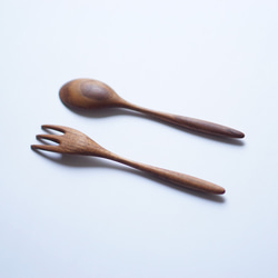 小木匙叉套裝（胡桃木） 第6張的照片