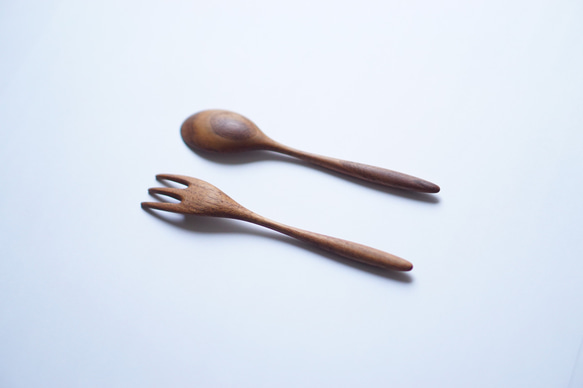小木匙叉套裝（胡桃木） 第6張的照片