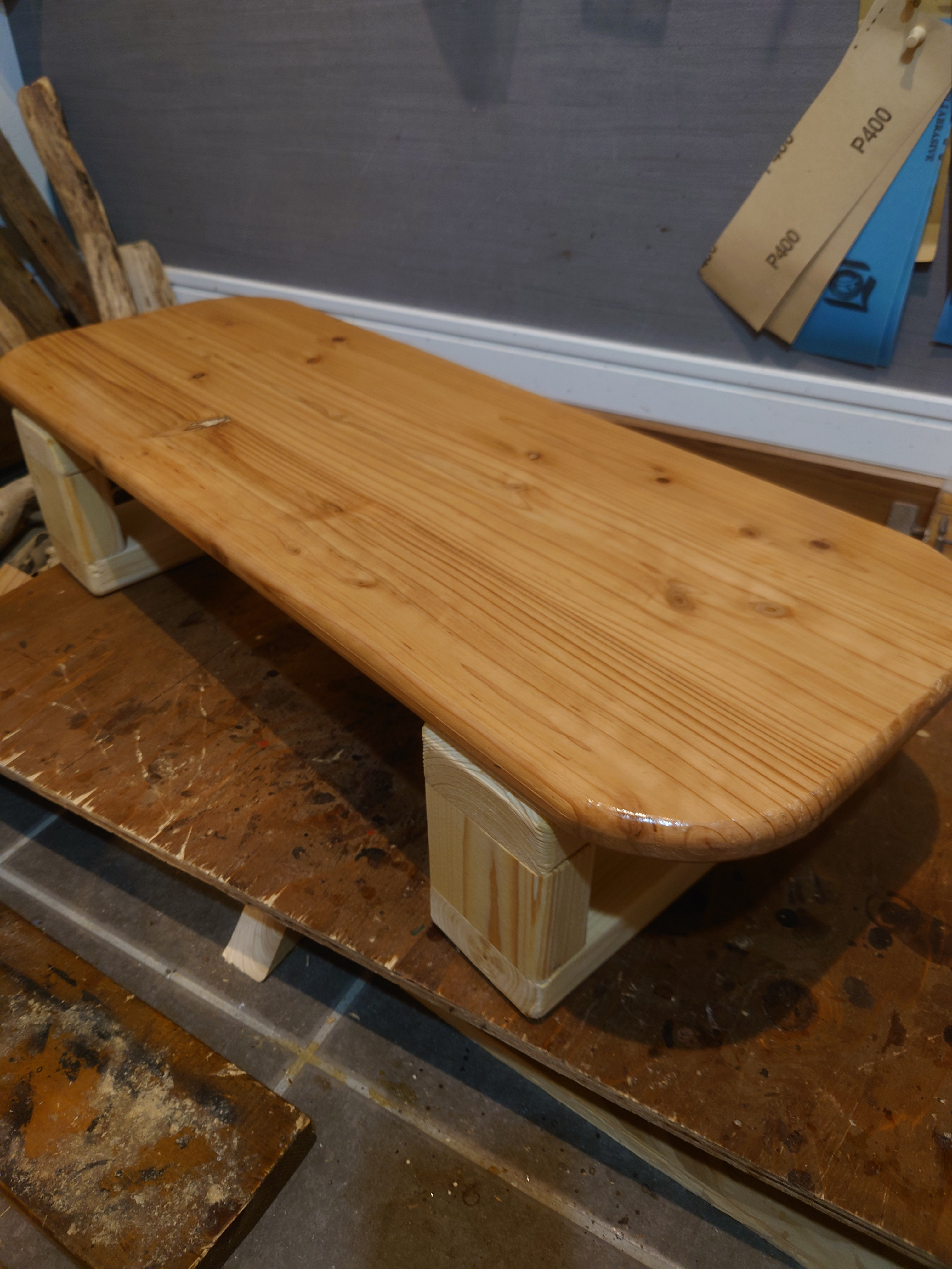 木製ローテーブル風踏台 　幅約80cm