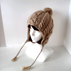 13ボンネットニット帽 ブラック 大人 ニット帽・ビーニー きみまる