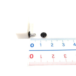 両面 カラー カシメ 6ｍｍ 艶ブラック 30組 パーツ 4枚目の画像