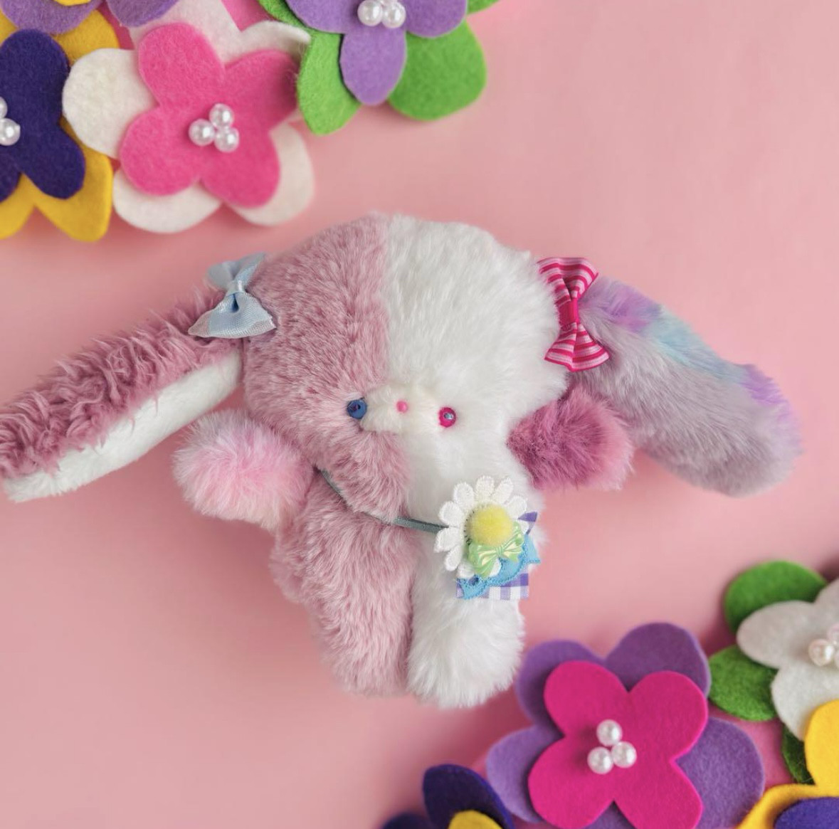 ユメカワJUNKちゃん☆うさぎ ぬいぐるみ 手のひらサイズ ロップイヤー④ ユメカワJUNKちゃん☆うさぎ ぬいぐるみ 手のひらサイズ ロップイヤー