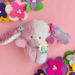 ユメカワJUNKちゃん☆うさぎ ぬいぐるみ 手のひらサイズ ロップイヤー④ ユメカワJUNKちゃん☆うさぎ ぬいぐるみ 手のひらサイズ ロップイヤー