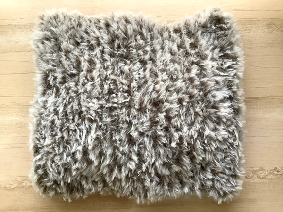 ファーのスヌード　手編み　#1 3枚目の画像
