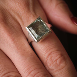 アクアマリンのシルバーリング(Silver950/天然石/指輪) 6枚目の画像