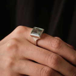 アクアマリンのシルバーリング(Silver950/天然石/指輪) 4枚目の画像