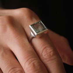 アクアマリンのシルバーリング(Silver950/天然石/指輪) 5枚目の画像