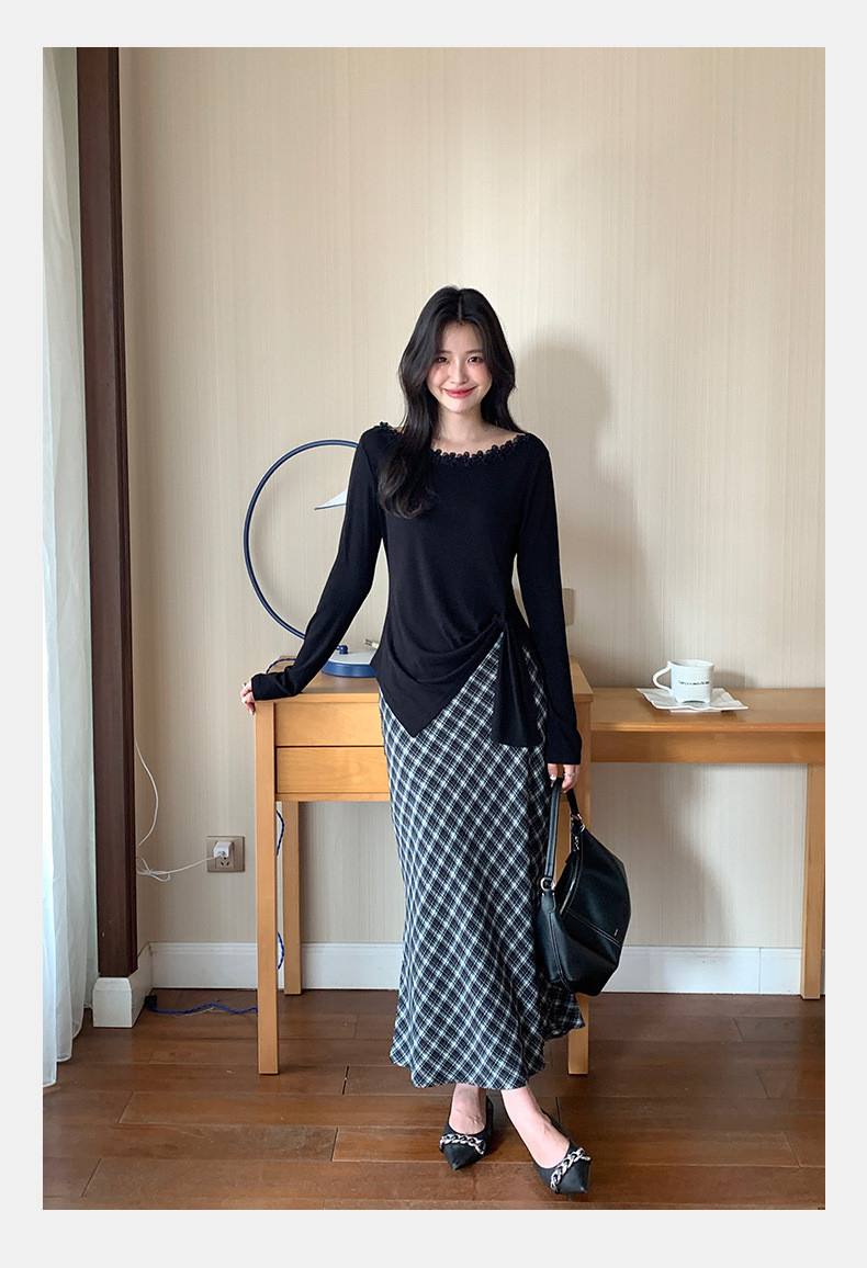 レディース エレガントデザイン フィットドニット   25秋新作12-1