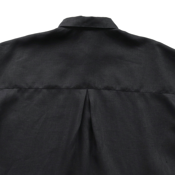 穿著舒適✦優質亞麻長衫（黑色）TP18 第15張的照片