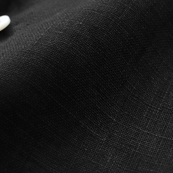 穿著舒適✦優質亞麻長衫（黑色）TP18 第12張的照片