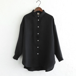 穿著舒適✦優質亞麻長衫（黑色）TP18 第13張的照片