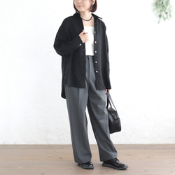 穿著舒適✦優質亞麻長衫（黑色）TP18 第5張的照片