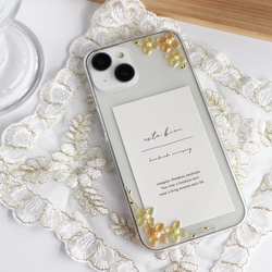 金木犀のスマホケース　全機種対応　iPhoneケース クリアケース　iPhone17 iPhone16  キンモクセイ 5枚目の画像