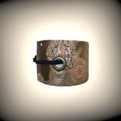 本金箔帯 煌めき最強 刺繍帯 サッシュベルト 金色 ゴールド 高級感 ウエスト 65〜95cm 着物リメイクJ70910 2枚目の画像