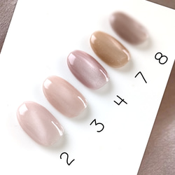送料無料♦セール1750→1500円　選べるカラー新色うるつや肌馴染み系マグネットネイル　ネイルチップ　セール 2枚目の画像
