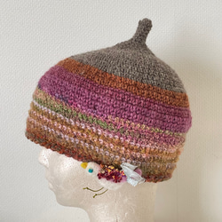 羊毛ねこターバンベレー(ホワイトホワイト) 羊毛ねこターバンベレー(ホワイトホワイト) ベレー帽