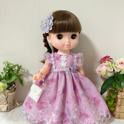 ソランちゃん メルちゃん ピンクドットワンピースとヘアバンド☆26cm