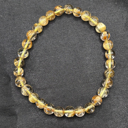 ゴールドルチルクォーツ　タイチンルチルクォーツ　内径：16.5cm 　6mm　天然石ブレスレット　高い評価～　送料無料 7枚目の画像