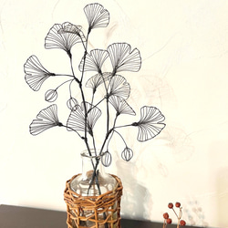 【受注制作】イチョウの一輪挿し　小サイズ　　　銀杏 4枚目の画像