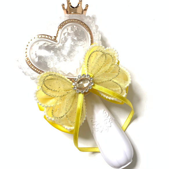 ふわふわ上品ペンライトリボン うちわリボン バッグチャームとしても