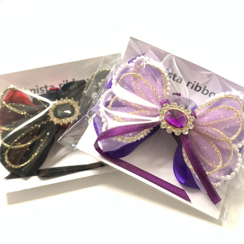 ふわふわ上品ペンライトリボン うちわリボン バッグチャームとしても