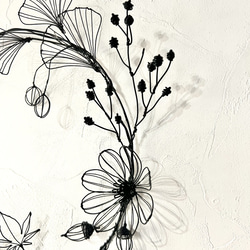 【受注制作】秋のリース　　ワイヤーアート　ワイヤークラフト 3枚目の画像