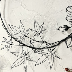 【受注制作】秋のリース　　ワイヤーアート　ワイヤークラフト 4枚目の画像