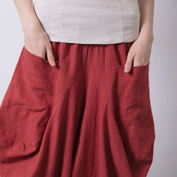 兩穿札哈哈蒂寬褲 - 熱帶橙 第6張的照片