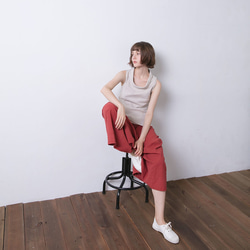 兩穿札哈哈蒂寬褲 - 熱帶橙 第7張的照片