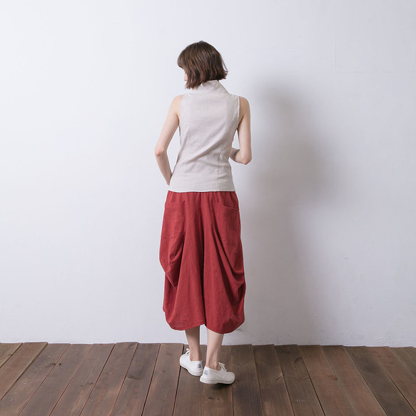 兩穿札哈哈蒂寬褲 - 熱帶橙 第9張的照片