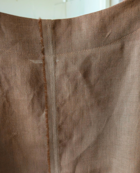 ✜リネン✜モカ✜浅Ｖネックブラウス✜ 5枚目の画像