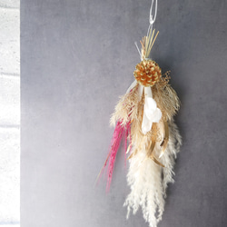 new!!早割 loop 2026白馬 new year【しめ縄飾り・スワッグ】WhiteGold 6枚目の画像