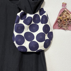 点と線模様製作所生地＊小さなワンショルダーバッグ【受注制作