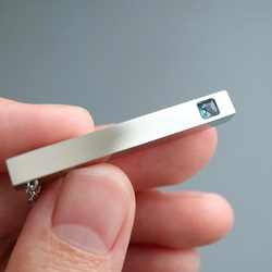 【刻印•名入れ】ロンドンブルートパーズのペンダント＊天然石＊誕生石＊サージカルステンレス【Luminous】 11枚目の画像