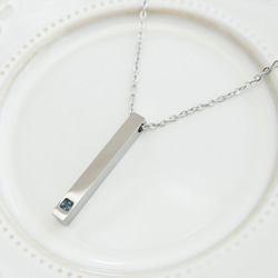 【刻印•名入れ】ロンドンブルートパーズのペンダント＊天然石＊誕生石＊サージカルステンレス【Luminous】 5枚目の画像