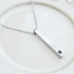 【刻印•名入れ】ロンドンブルートパーズのペンダント＊天然石＊誕生石＊サージカルステンレス【Luminous】 8枚目の画像