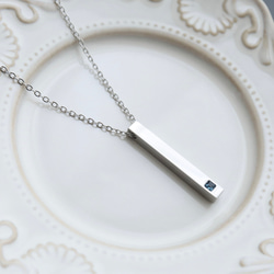 【刻印•名入れ】ロンドンブルートパーズのペンダント＊天然石＊誕生石＊サージカルステンレス【Luminous】 9枚目の画像