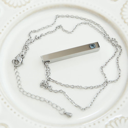 【刻印•名入れ】ロンドンブルートパーズのペンダント＊天然石＊誕生石＊サージカルステンレス【Luminous】 3枚目の画像