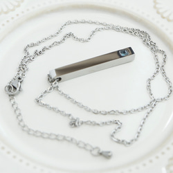 【刻印•名入れ】ロンドンブルートパーズのペンダント＊天然石＊誕生石＊サージカルステンレス【Luminous】 10枚目の画像