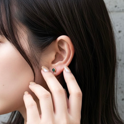 ロンドンブルートパーズのクリップイヤリング　ゴールド　シルバー　痛くなりにくい　サージカルステンレス　天然石　 4枚目の画像